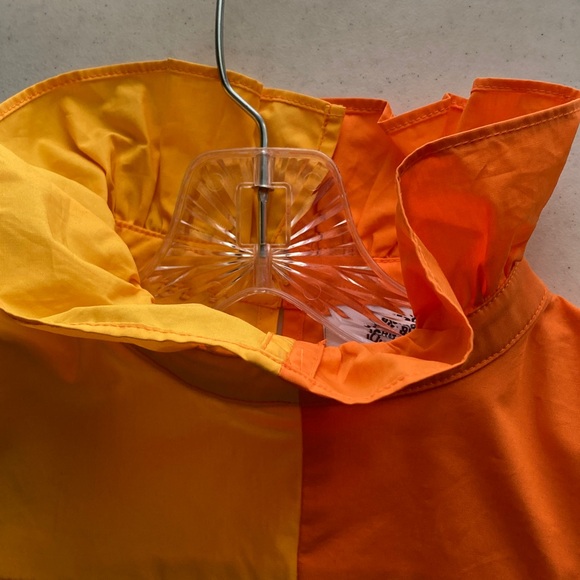 Christopher John Rogers Tiered Dress in Orange and Yellow - Picture 3 of 6